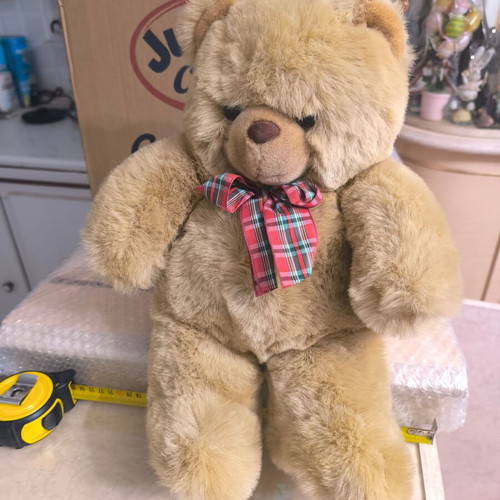 Large teddy bear with scarf like new, classic Teddy Bear