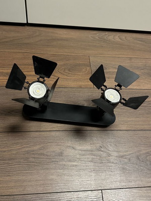 Spotlight black matte metal double ceiling and wall light like new