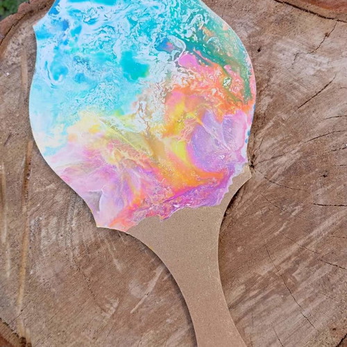 Hand mirrors new with paintings, 13x26cm, 3 designs