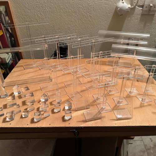 Jewelry stands like new made of plexiglass