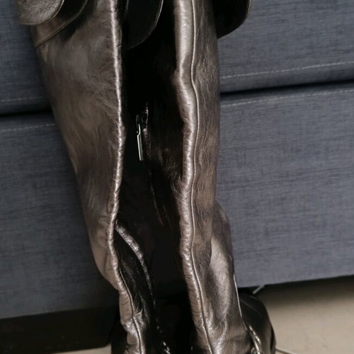 Casadei boots used, silver, size 38-39