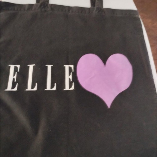 Elle black canvas shoulder bag used