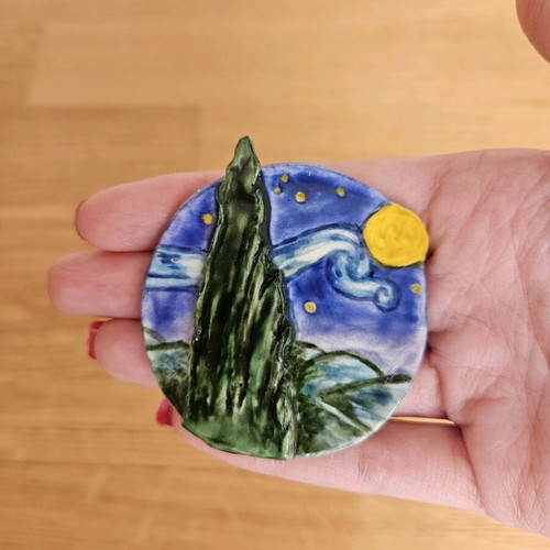 Starry Night handmade magnet like new