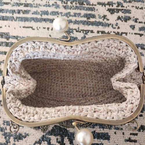 Πλεκτή τσάντα χειρός καινούργια τύπου clutch με αλυσίδα ώμου