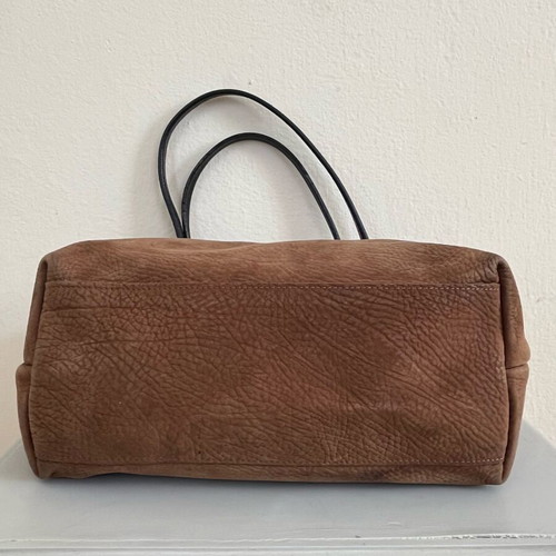 Longchamp shoulder bag used vintage brown leather