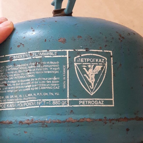 Campingaz portable stove with 2kg empty gas bottle used