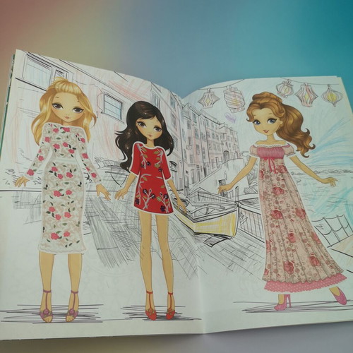 Children's activity book with coloring models and 160 stickers