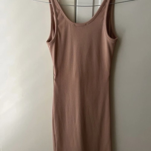 Bershka dress like new, beige and pink, size S fits M
