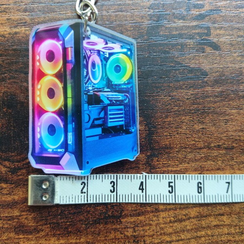 Computer Unit 2D Keychain new, multicolored