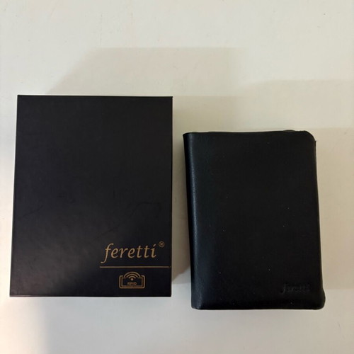 Ferretti Italian men's wallet new, black with box