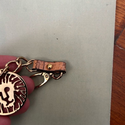 Anne Klein Lion Head Keychain accessory gold like new