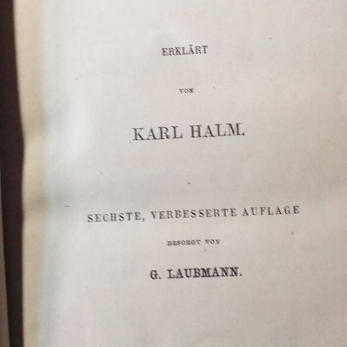 Book from 1886 with Cicero's works in German, hardcover