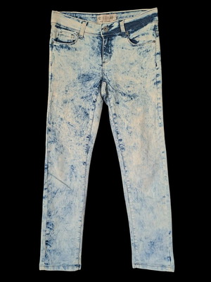 Acid Wash Skinny Jeans Pink Woman like new, size Medium