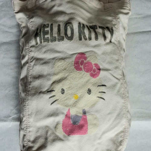 Hello Kitty pink powder tote bag shoulder canvas used