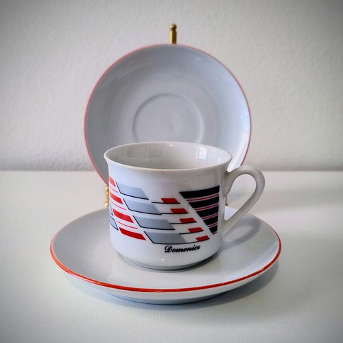 Vintage Bavaria Domenico porcelain cup like new with 2 saucers