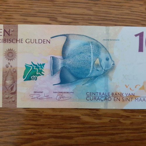 Curaçao & St Martin 10 Gulden 2025 banknote new, fish design