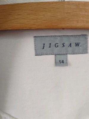 Jean Jacket Jigsaw σαν καινούργιο, μέγεθος 14, άσπρο