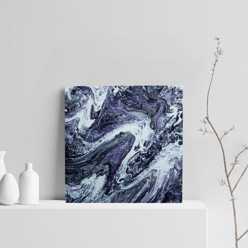 Abstract painting Amethyst new, acrylic pour