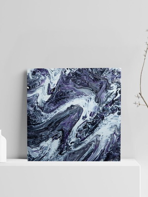 Abstract painting Amethyst new, acrylic pour