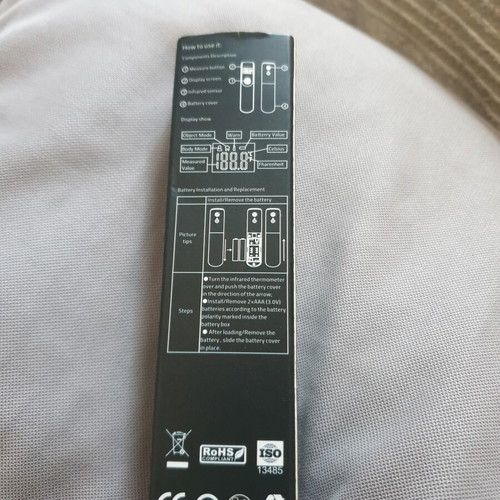 Infrared thermometer like new for human or object
