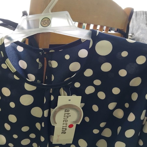 Catherine for kids girls' blouse 158 cm navy with white polka dots