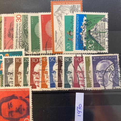 German stamps used, complete series 1970