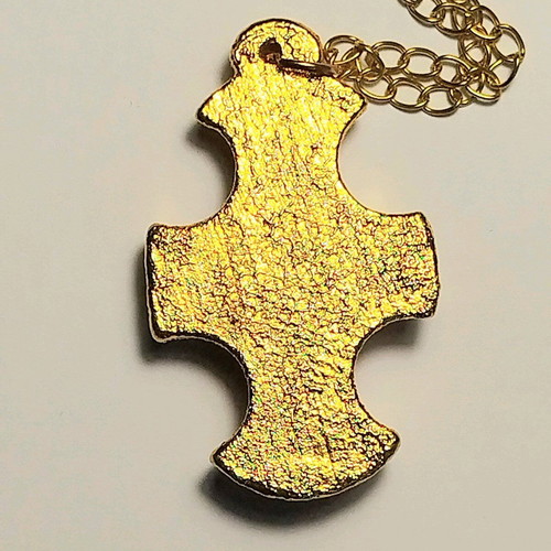 Cross with chain like new, with crystals