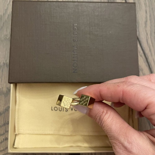 Louis Vuitton Double Cube Ring, gold-tone metal, size 53-54