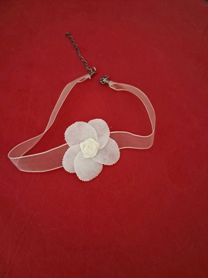 Choker like new with transparency and clasp white
