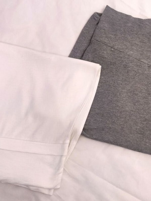 Zara women's cotton bermuda shorts like new, pack of 2, white and grey