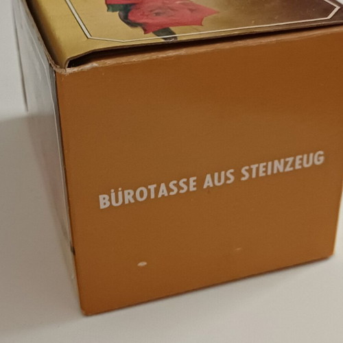 Vintage Bürotasse 2-in-1 mug with ashtray, West Germany circa 1975, with box