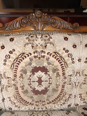 Handmade living room set like new, sofa, armchairs, and tables from Istanbul 1978