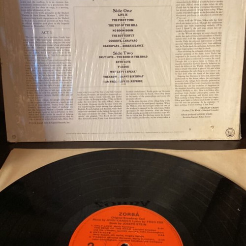 Zorba Original Broadway Cast Recording vinyl