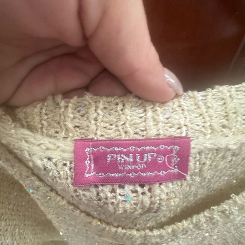 Women's knitted blouse like new, beige, one size