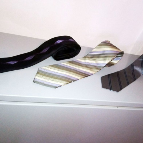 Branded silk men's ties set of 3, like new