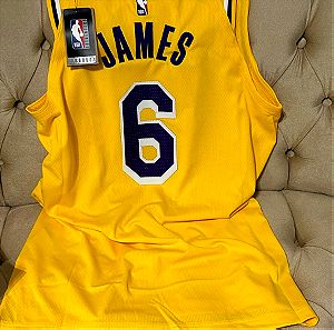 Αυθεντική Καινούργια Εμφάνιση NBA Lebron James Los Angeles Lakers με το νούμερο 8 Αφορετη Large