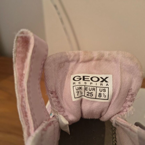 Geox sneakers used, unicorn design No 25 light pink