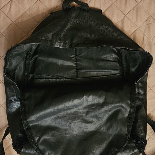 Backpack with sequins like new, black