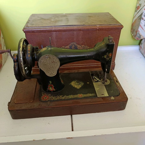 Singer hand sewing machine used antique