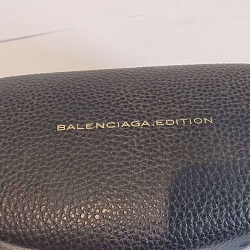 Balenciaga orange oversized acetate gradient tint sunglasses used with case