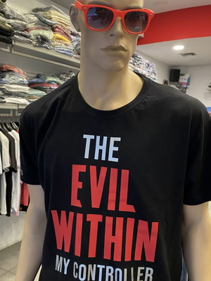 Gaming μπλουζάκι The Evil Within My Controller καινούργιο, μαύρο