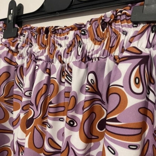 Set palazzo pants crop top printed new, purple