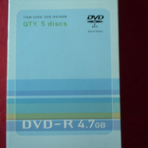 TDK DVD-R pack of 5 with library cases new