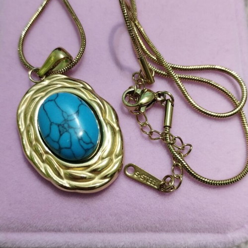 Steel pendant with steel chain new in box