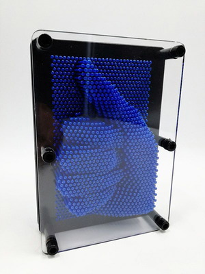 Plastic 3D Pin Art decorative mold dark blue new 15x20cm