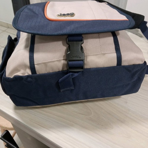 Jeep backpack bag new, beige and blue