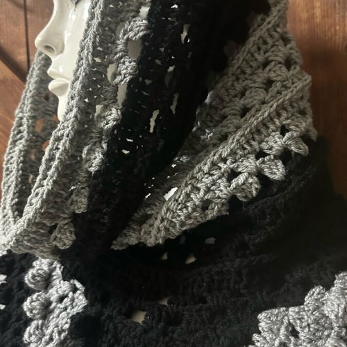Handmade knitted poncho with hood made to order
