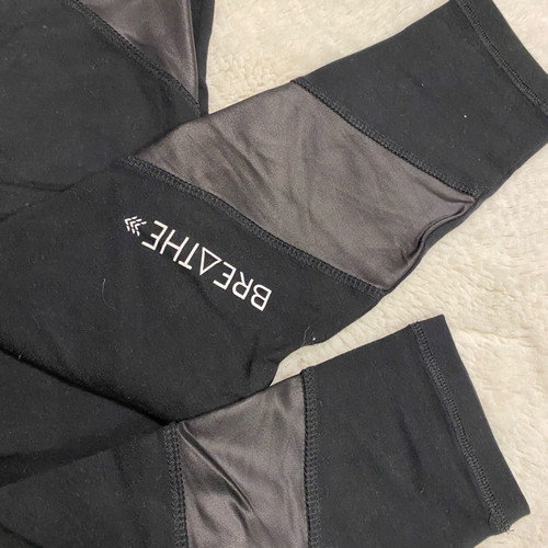Bodytalk leggings S with leather effect used, black