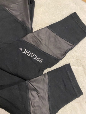 Bodytalk leggings S with leather effect used, black