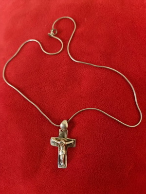 Silver cross 925 with chain vintage like new